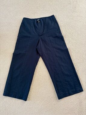 LOFT Deep Navy Wide-Leg Capris